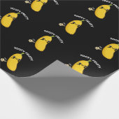 Tooty Fruity Funny Banana Fruit Pun Dark BG Cadeaupapier (Hoek)