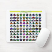 Top 100 van kikkers Mousepad Muismat (Met muis)
