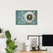 Top 3 Hippie Wall Art Poster Just Breathe Poster (Bureau à domicile)