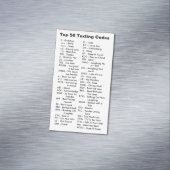 Top 50 van de Code van het Texting Magnet Kaart Magnetisch Visitekaartje (Voorbeeld)