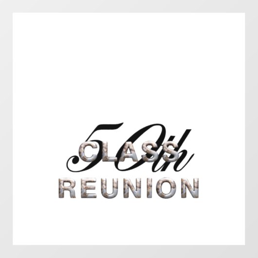 TOP 50th Class Reunion Window Cling Raamsticker (Vel)