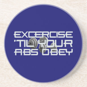 TOP Abs Obey Zandsteen Onderzetter