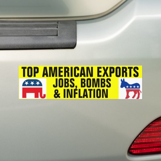 Top-Amerikaanse exporten Bumpersticker (Op auto)