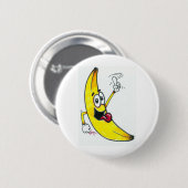 Top Banana, dansende bananencartoon Ronde Button 5,7 Cm (Voorkant /achterkant)