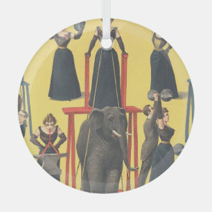 TOP Bodybuilding Girl Glass Ornament