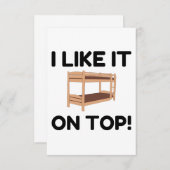 Top Bunk Bed Bedankkaart (Voorkant / Achterkant)