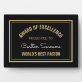 Top Cadeau ! Plaque Best Pastor (Devant)