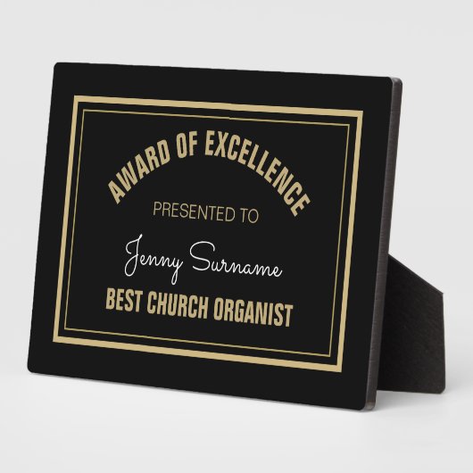 Top Cadeau ! Plaque de Best Church Organist (Côté)