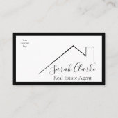 Top Carte de visite du toit noir et rouge (Devant)