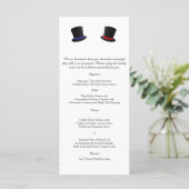Top Chapeaux et Bow Cravate Gay Mariage Menu (Debout devant)