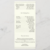 Top Chapeaux et Bow Cravates Gay Wedding Programme (Dos)