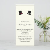 Top Chapeaux et Bow Cravates Gay Wedding Programme (Debout devant)