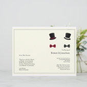 Top Chapeaux et Bow Cravates programme de mariage (Debout devant)