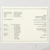 Top Chapeaux et Bow Cravates programme de mariage (Dos)