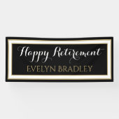 Top choice! Bonne bannière de retraite en noir et  (Horizontal)