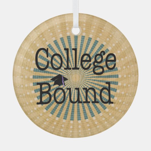 TOP College Bound Glass Ornament (Voorkant)