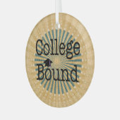 TOP College Bound Glass Ornament (Voorkant links)