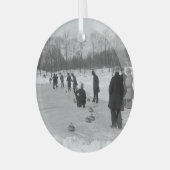 TOP Curling Old School Glass Ornament (Voorkant links)