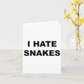 Top die zegt dat ik haat slangen Funny Anti Slange Kaart (Gele Bloem)