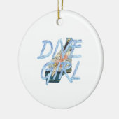 TOP Dive Girl Keramisch Ornament (Links)