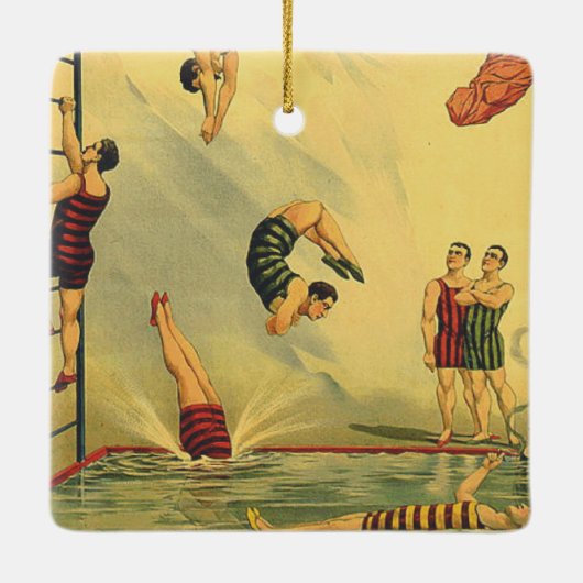 TOP Diving Old School Keramisch Ornament (Achterkant)