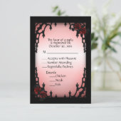 Top droit Rose gothique RSVP avec choix de menu (Debout devant)