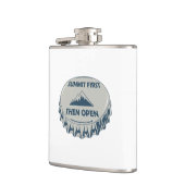 Top eerst dan open heupfles (Links)