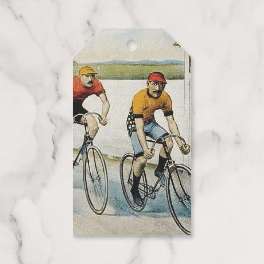 TOP-fietsende oude school Cadeaulabels (Achterkant)