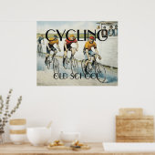 TOP-fietsende oude school Poster (Keuken)