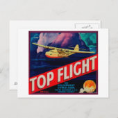 Top Flight Oranje LabelTustin, CA Briefkaart (Voorkant / Achterkant)