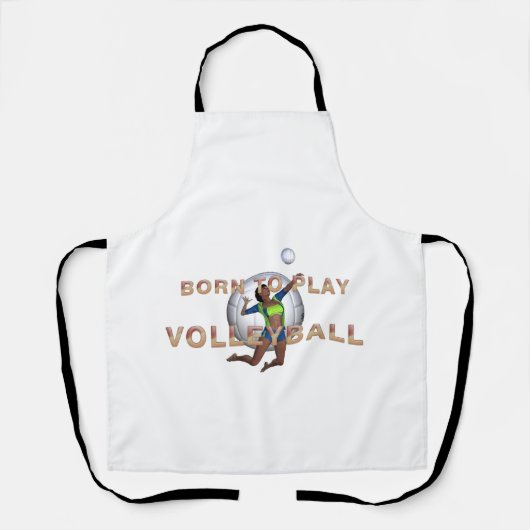 TOP Geboren om Volleybal te Spelen Schort (Voorkant)
