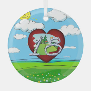 TOP Golf 18 Glass Ornament