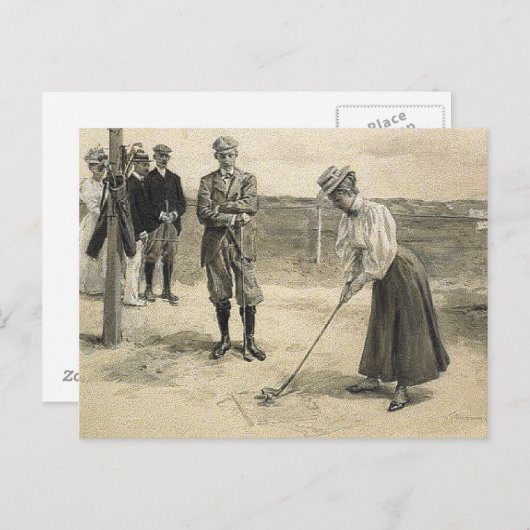 TOP Golf Girl Briefkaart (Voorkant / Achterkant)