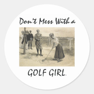TOP Golf Girl Ronde Sticker