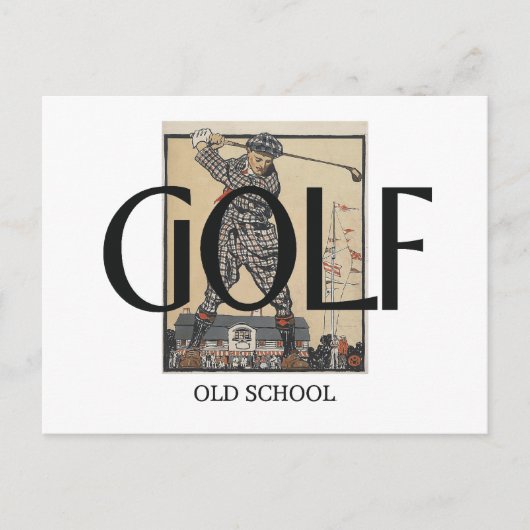 TOP Golf Old School Briefkaart (Voorkant)