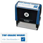 "TOP GRADE WORK!" Schoolleraar Rubber Stamp Zelfinktende Stempel (In situ)