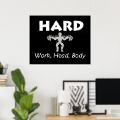 TOP Harde werkkop Poster (Thuiskantoor)