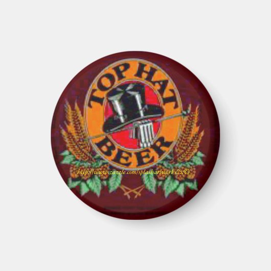 "TOP HAT Bier Label" Magneet (Voorkant)