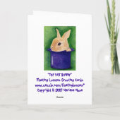 Top Hat Bunny Kaart (Achterkant)