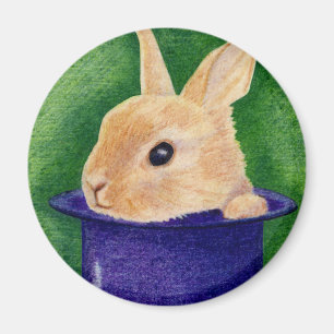 Top Hat Bunny Magnet Magneet