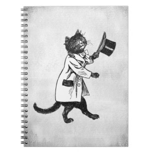 Top Hat Chat Art Vintage Faux Carnet en toile