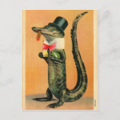 Top Hat Gator Briefkaart (Voorkant)