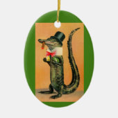 Top Hat Gator Keramisch Ornament (Voorkant)