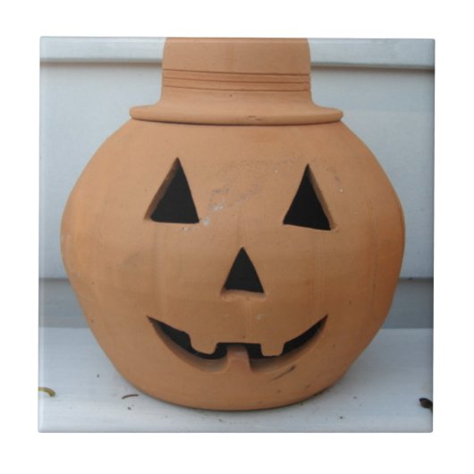 Top Hat Pumpkin Tegeltje (Voorkant)