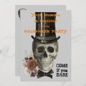 Top Hat Skull Halloween Party Invitation (Devant / Derrière)