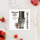 Top Hat Skull Halloween Servet (Insitu)
