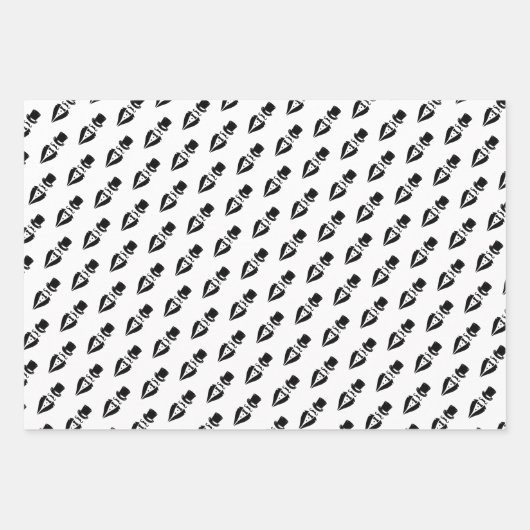 Top Hoed Tuxedo Snuor Trouwen Inpakpapier Vel (Voorkant 3)