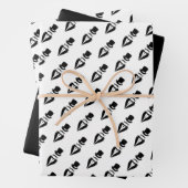 Top Hoed Tuxedo Snuor Trouwen Inpakpapier Vel (In situ)