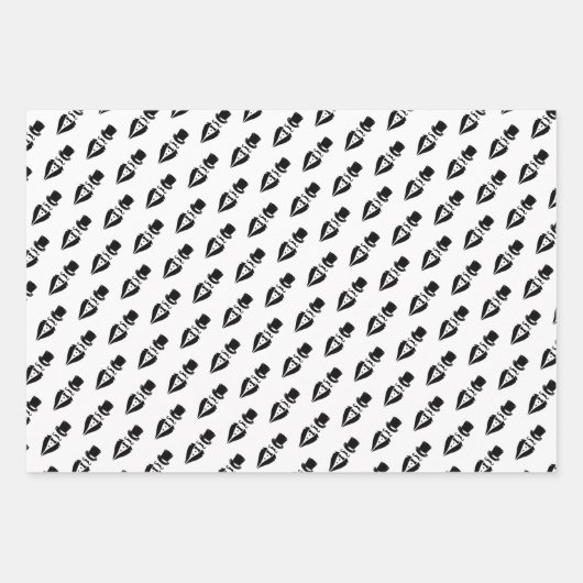 Top Hoed Tuxedo Snuor Trouwen Inpakpapier Vel (Voorkant)