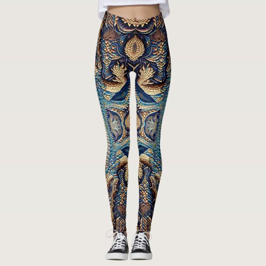 Top Krokodil Lederoptik  Leggings (Voorkant)